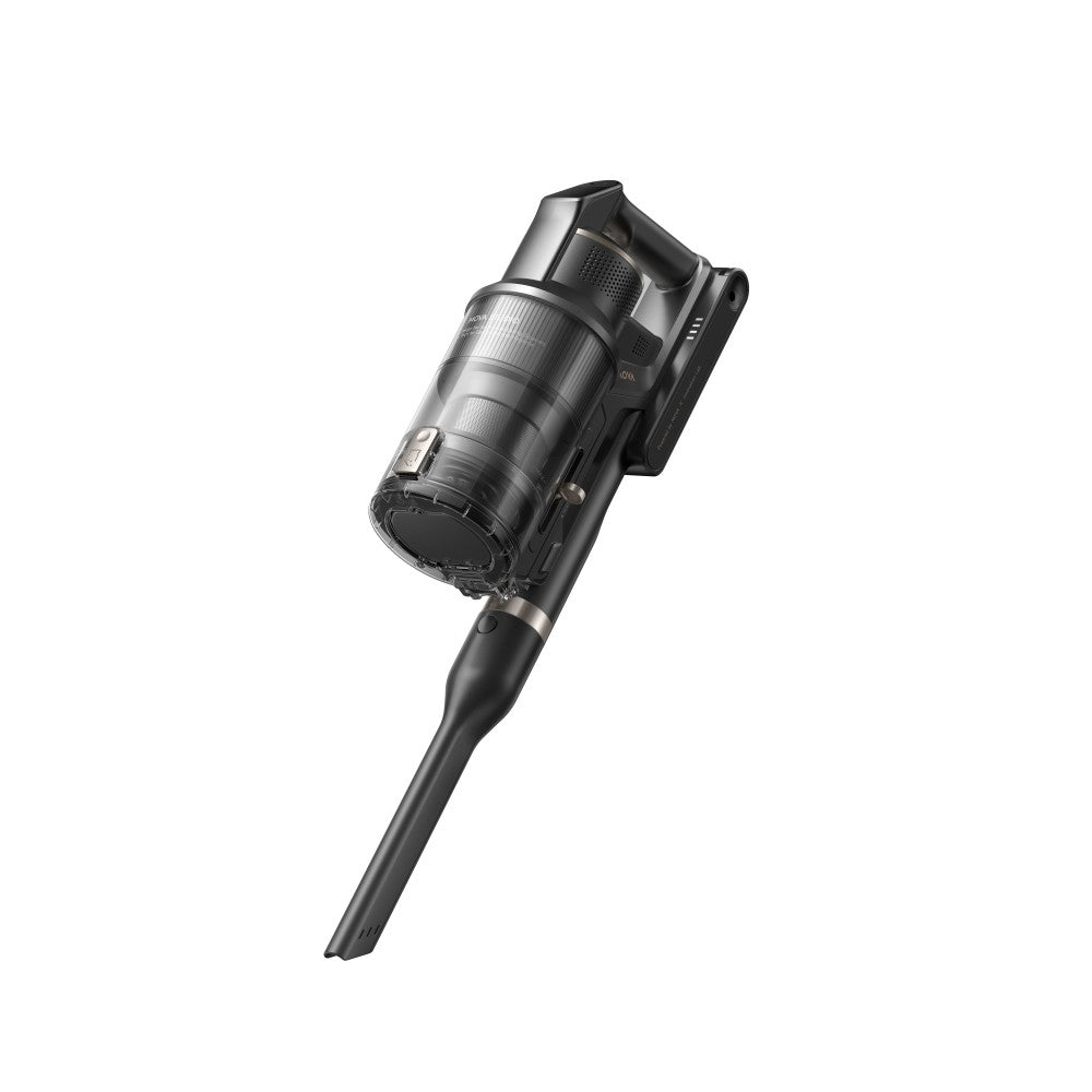 MOVA G70 stick vacuum fitted with the crevice tool for narrow gaps, skirting boards and upholstery edges