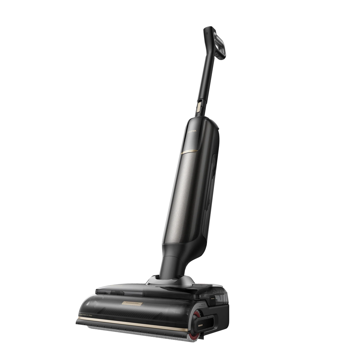 MOVA M50 Ultra wet and dry vacuum angled to show its ergonomic grip and low-profile cleaning head