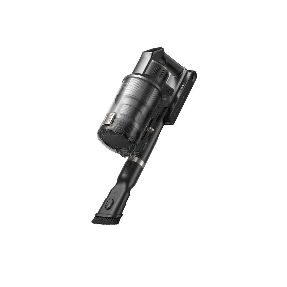 MOVA G70 cordless vacuum in handheld mode with the combination tool and nozzle fitted to the dust cup