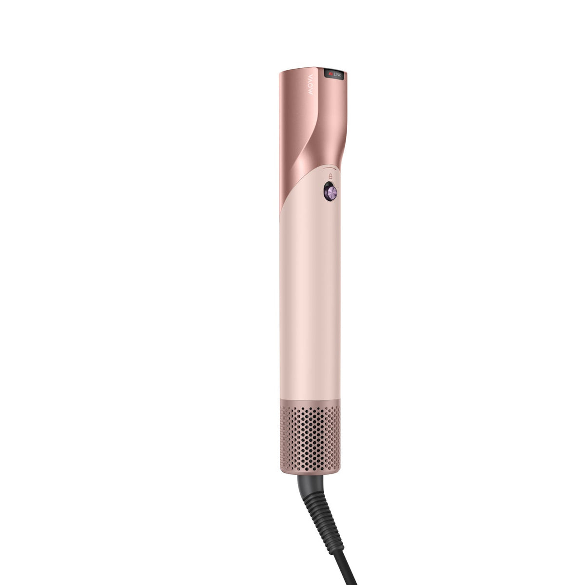 MOVA Master 10 hair styler shown from the right at 45 degrees in pink with rose gold trim