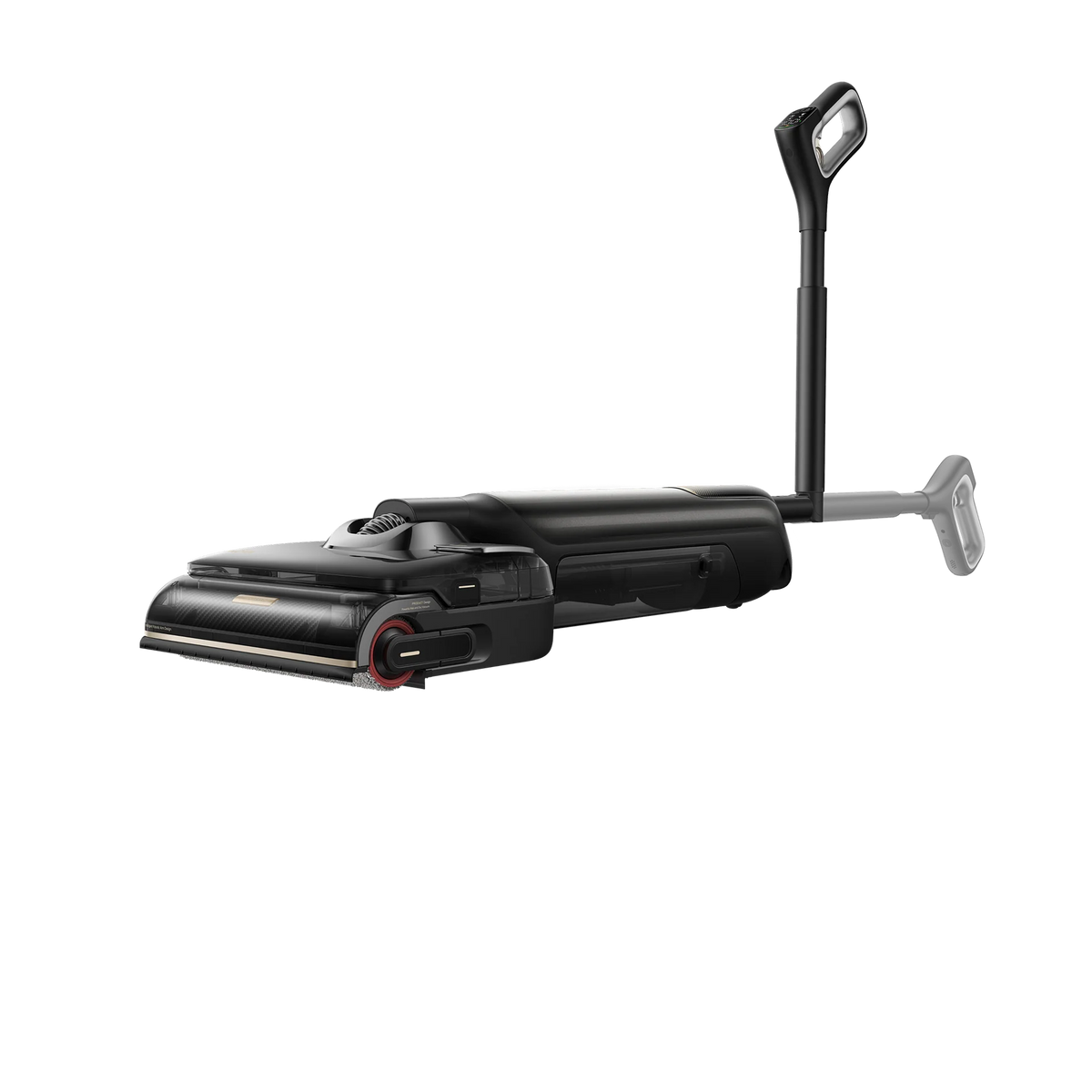 MOVA M50 Ultra wet and dry vacuum reclined flat to 180 degrees to reach under low furniture